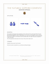 1.36&nbsp;Ct.Tw.Total Carat Weight Blue Sapphire Pair from Ceylon (Sri Lanka) Appraisal