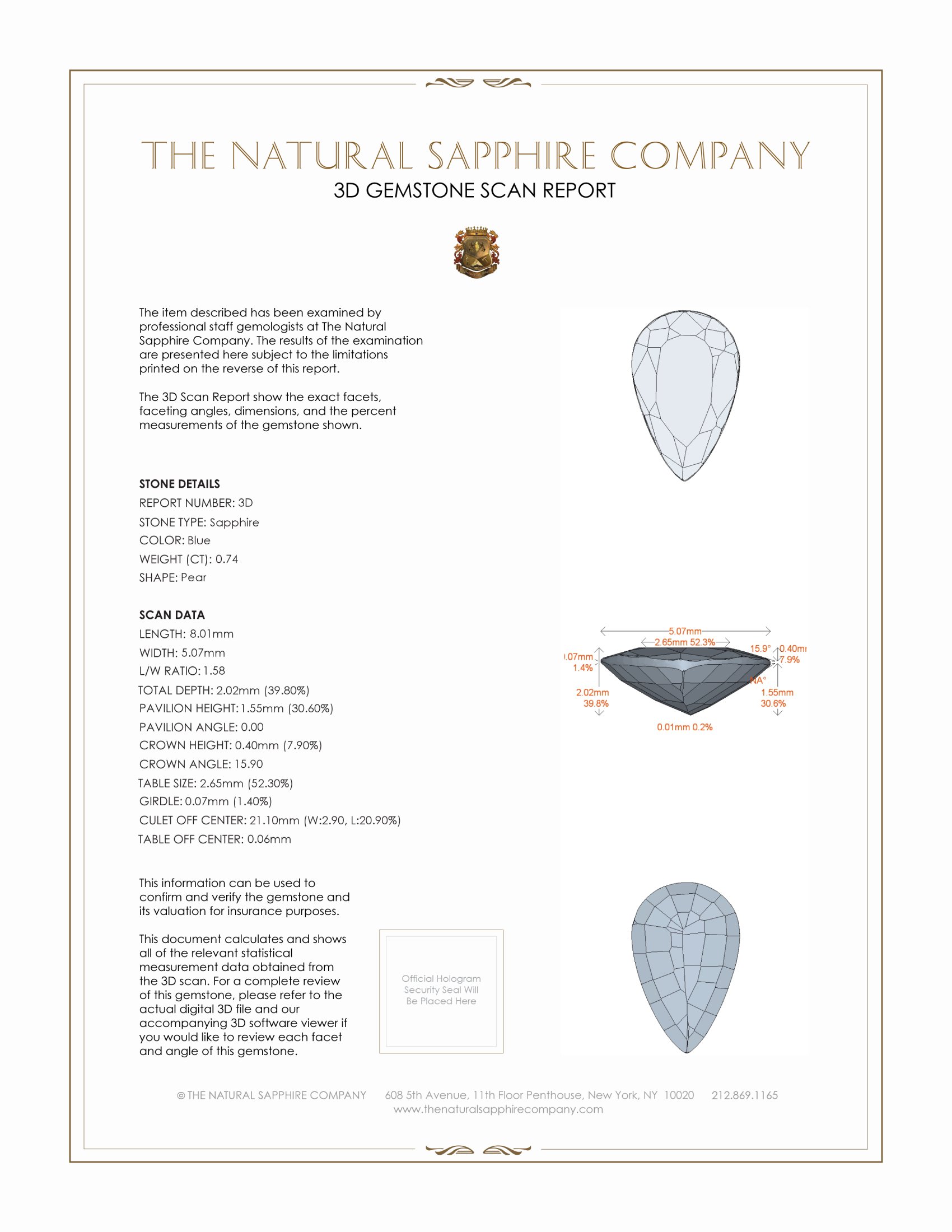 1.36 Ct.Tw. Blue Sapphire Pair from Ceylon (Sri Lanka)