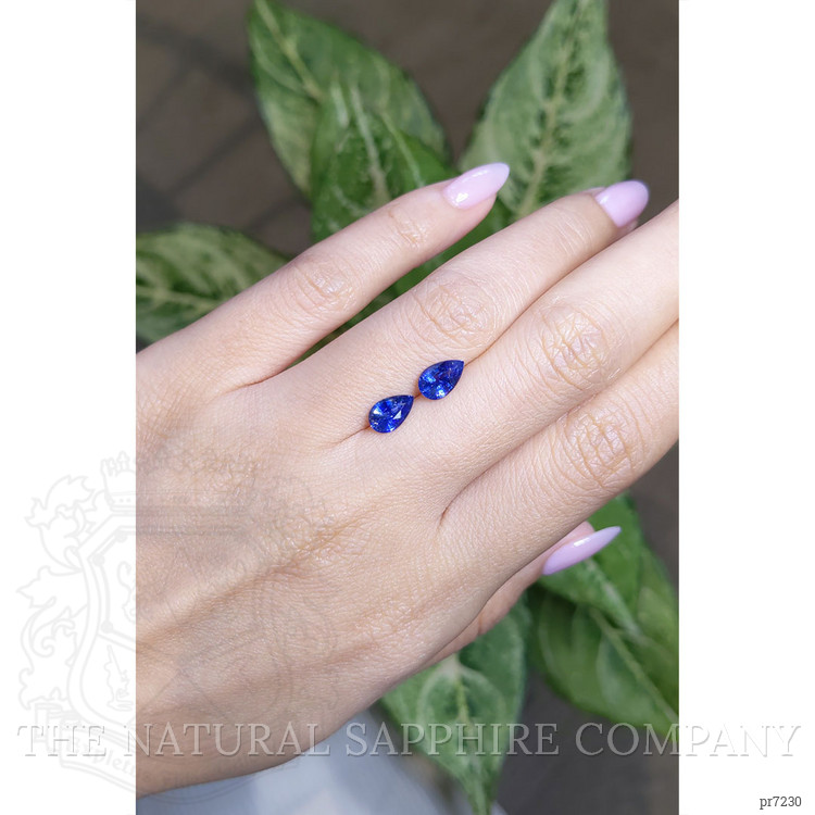 1.83 Ct.Tw. Blue Sapphire Pair from Ceylon (Sri Lanka)