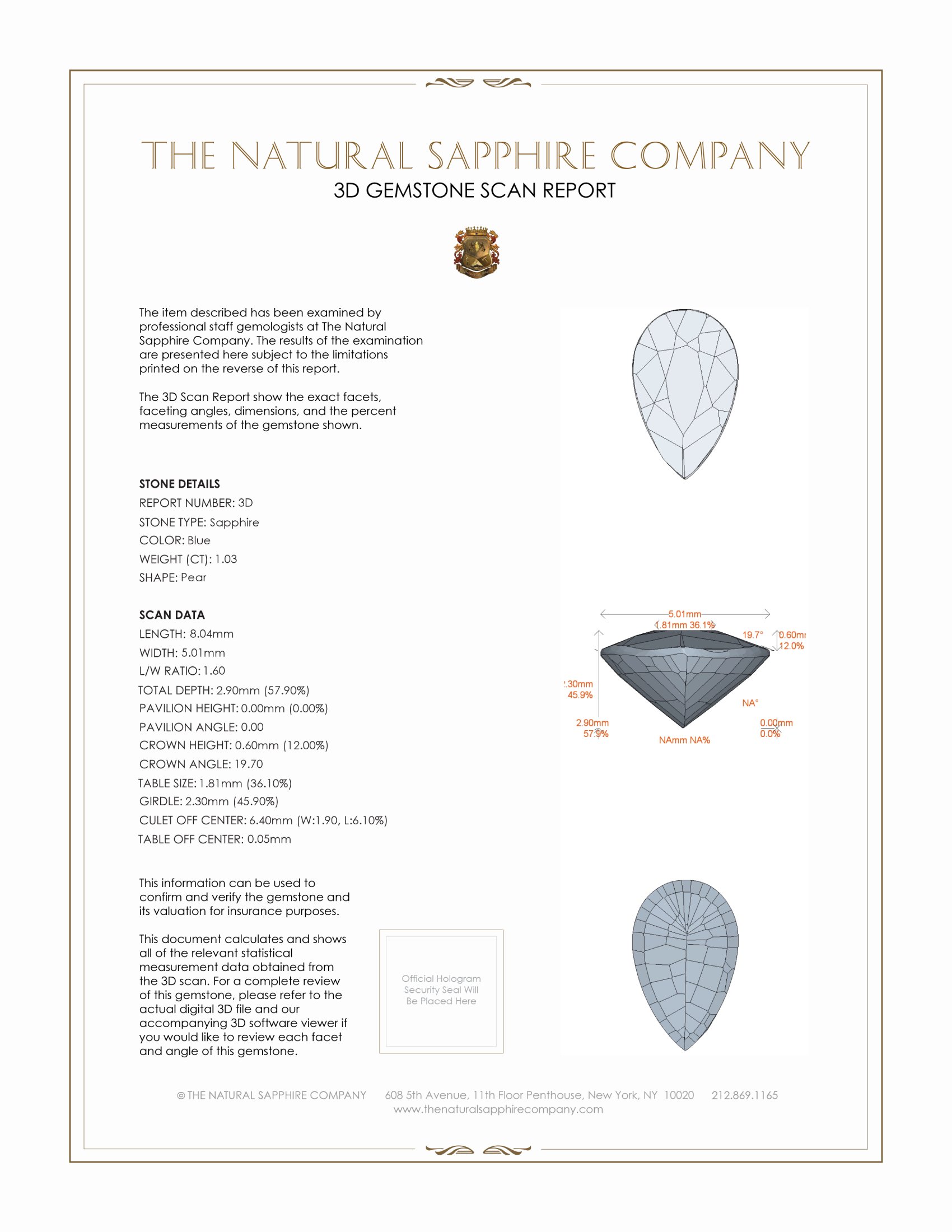 1.83 Ct.Tw. Blue Sapphire Pair from Ceylon (Sri Lanka)