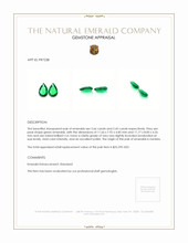5.11 Ct.Tw.Total Carat Weight Emerald Pair from Zambia Appraisal