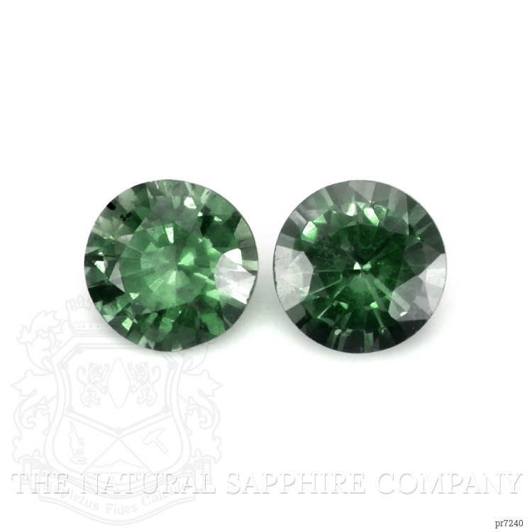 1.19 Ct.Tw. Green Sapphire Pair from Ceylon (Sri Lanka)