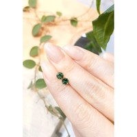 1.19&nbsp;Ct.Tw.Total Carat Weight Green Sapphire Pair from Ceylon (Sri Lanka) Life Style