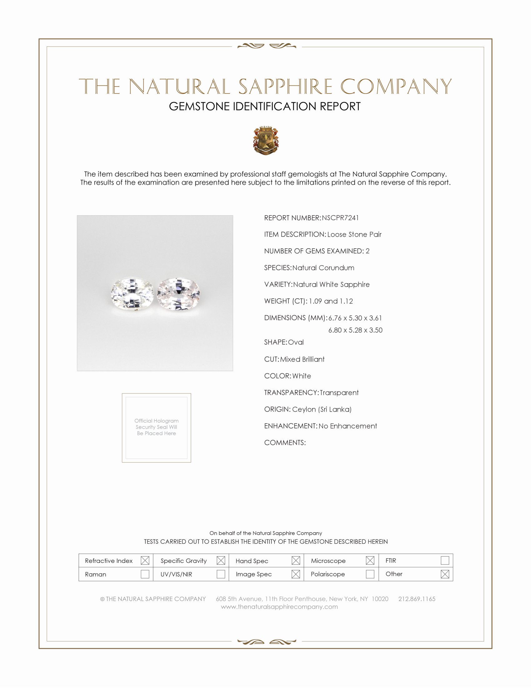 2.21 Ct.Tw. Green Sapphire Pair from Ceylon (Sri Lanka)