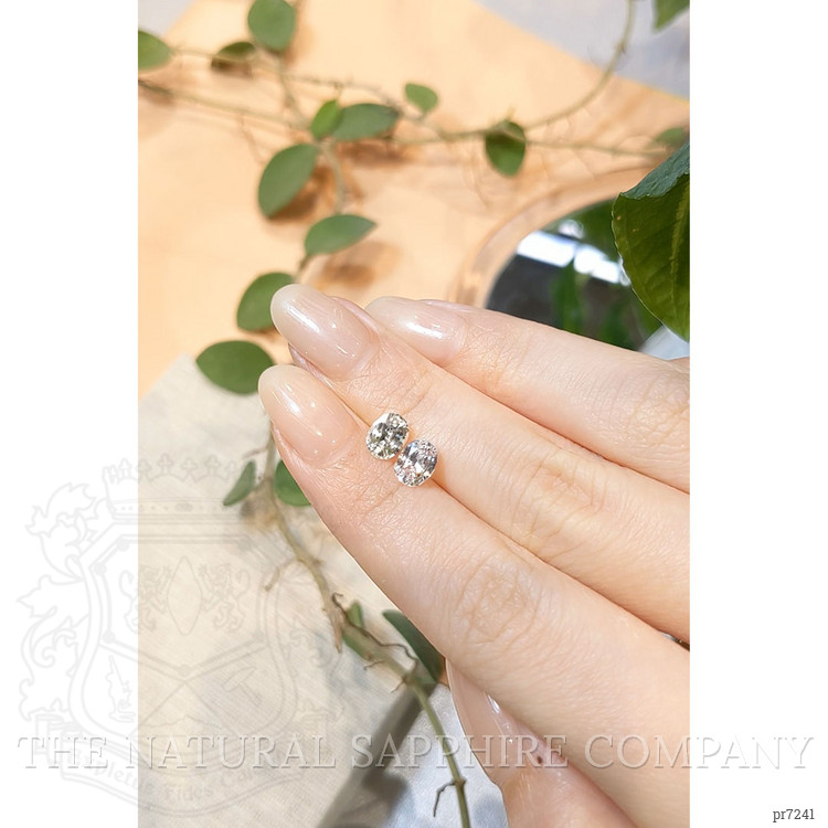 2.21 Ct.Tw. Green Sapphire Pair from Ceylon (Sri Lanka)