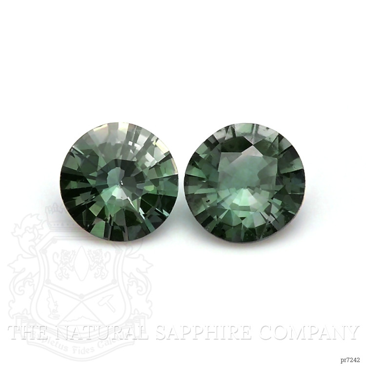 1.04 Ct.Tw. Green Sapphire Pair from Ceylon (Sri Lanka)