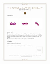 1.97 Ct.Tw.Total Carat Weight Pink Sapphire Pair from Ceylon (Sri Lanka) Appraisal