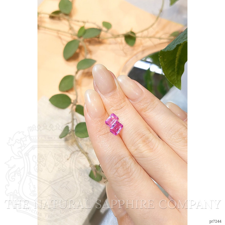 2.08 Ct.Tw. Pink Sapphire Pair from Ceylon (Sri Lanka)