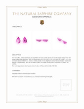 1.36&nbsp;Ct.Tw.Total Carat Weight Pink Sapphire Pair from Ceylon (Sri Lanka) Appraisal