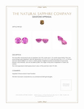 2.06 Ct.Tw.Total Carat Weight Pink Sapphire Pair from Ceylon (Sri Lanka) Appraisal