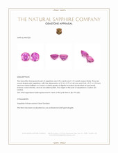 2.06 Ct.Tw.Total Carat Weight Pink Sapphire Pair from Ceylon (Sri Lanka) Appraisal