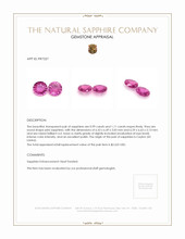 2.10 Ct.Tw.Total Carat Weight Pink Sapphire Pair from Ceylon (Sri Lanka) Appraisal