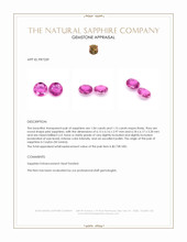 2.19 Ct.Tw.Total Carat Weight Pink Sapphire Pair from Ceylon (Sri Lanka) Appraisal