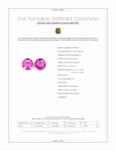 2.19 Ct.Tw.Total Carat Weight Pink Sapphire Pair from Ceylon (Sri Lanka) Scan Report