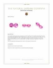 1.98&nbsp;Ct.Tw.Total Carat Weight Pink Sapphire Pair from Ceylon (Sri Lanka) Appraisal
