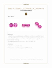 1.94 Ct.Tw.Total Carat Weight Pink Sapphire Pair from Ceylon (Sri Lanka) Appraisal