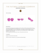 1.95 Ct.Tw.Total Carat Weight Pink Sapphire Pair from Ceylon (Sri Lanka) Appraisal