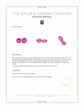 2.10 Ct.Tw.Total Carat Weight Pink Sapphire Pair from Ceylon (Sri Lanka) Appraisal