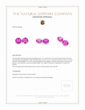 2.51 Ct.Tw.Total Carat Weight Pink Sapphire Pair from Ceylon (Sri Lanka) Appraisal