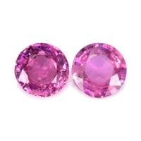 2.18&nbsp;Ct.Tw.Total Carat Weight Purplish Pink Sapphire Pair from Ceylon (Sri Lanka) Video