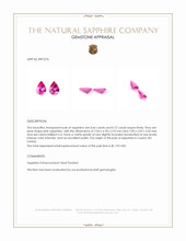 1.38 Ct.Tw.Total Carat Weight Pink Sapphire Pair from Ceylon (Sri Lanka) Appraisal