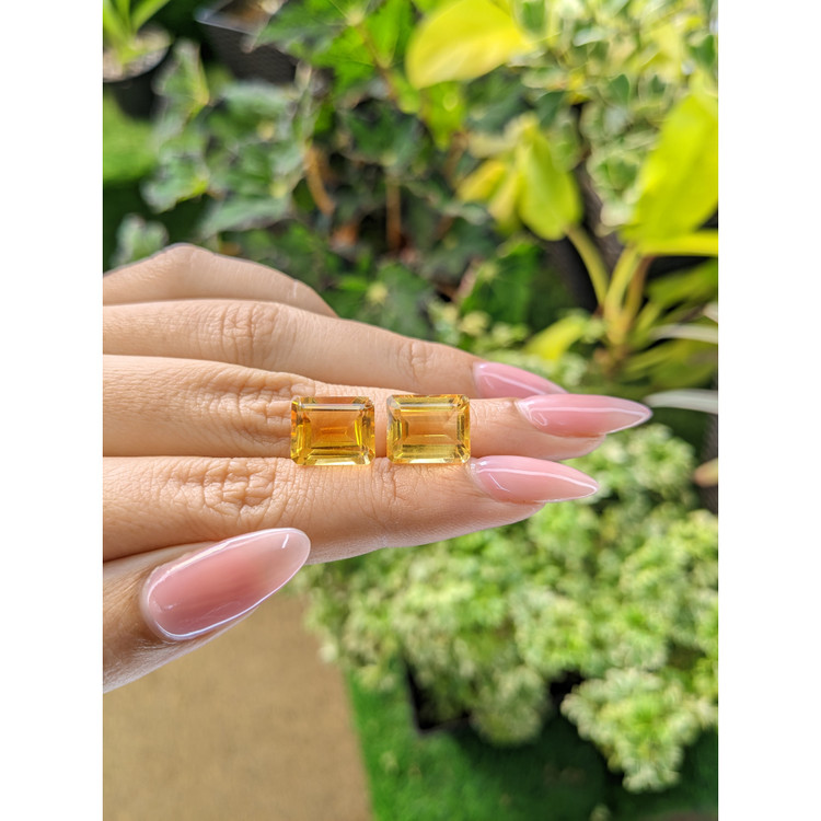 11.25 Ct.Tw. Citrine Pair from Brazil