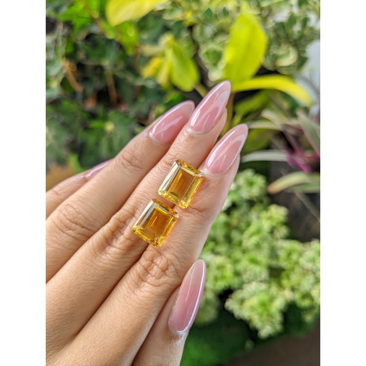 11.25 Ct.Tw. Citrine Pair from Brazil