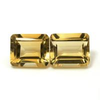 11.18 Ct.Tw.Total Carat Weight Citrine Pair from Brazil Video