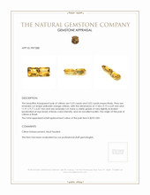10.55 Ct.Tw.Total Carat Weight Yellowish Orange Citrine Pair from Brazil Appraisal