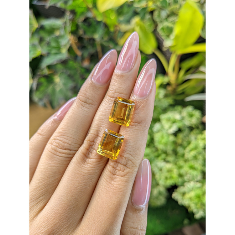 10.55 Ct.Tw. Citrine Pair from Brazil