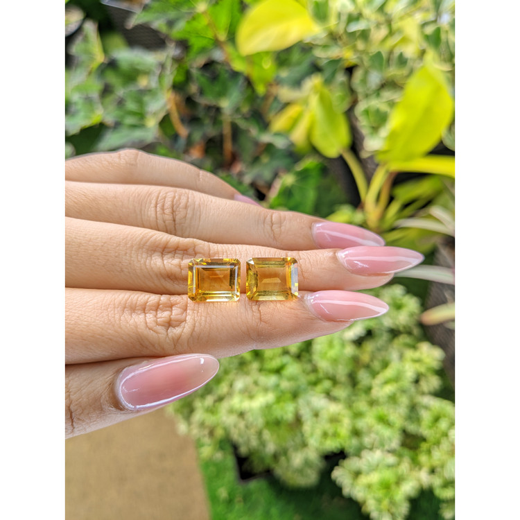 10.55 Ct.Tw. Citrine Pair from Brazil