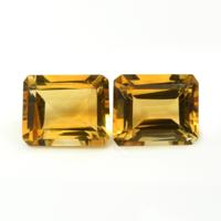 10.42 Ct.Tw.Total Carat Weight Citrine Pair from Brazil Video