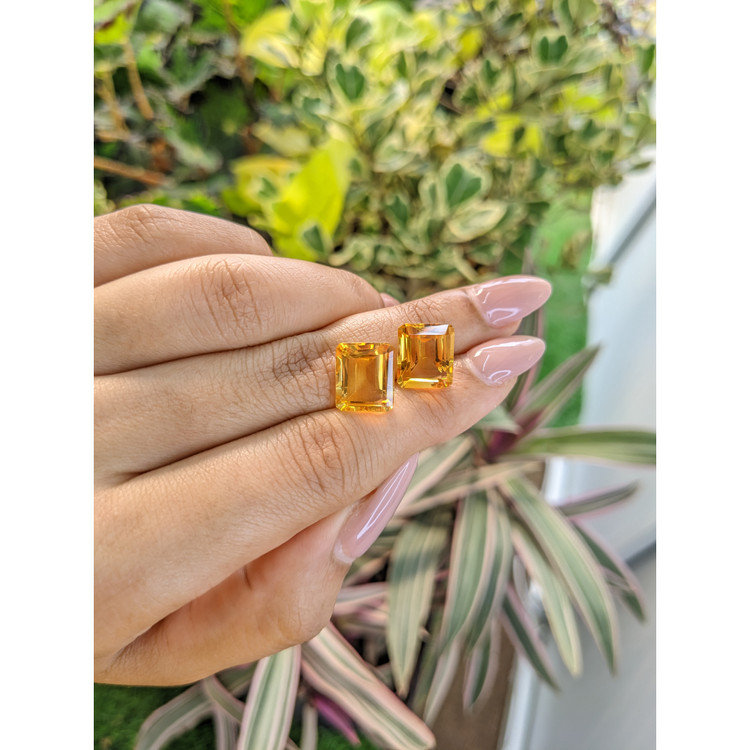 10.42 Ct.Tw. Citrine Pair from Brazil