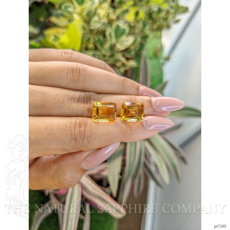 10.42 Ct.Tw. Citrine Pair from Brazil