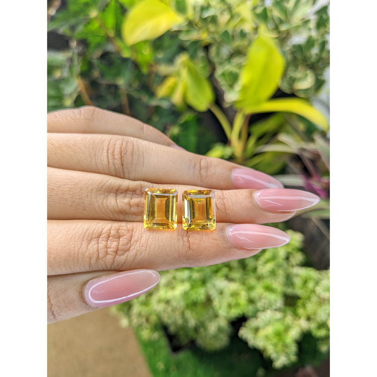 11.34 Ct.Tw. Citrine Pair from Brazil