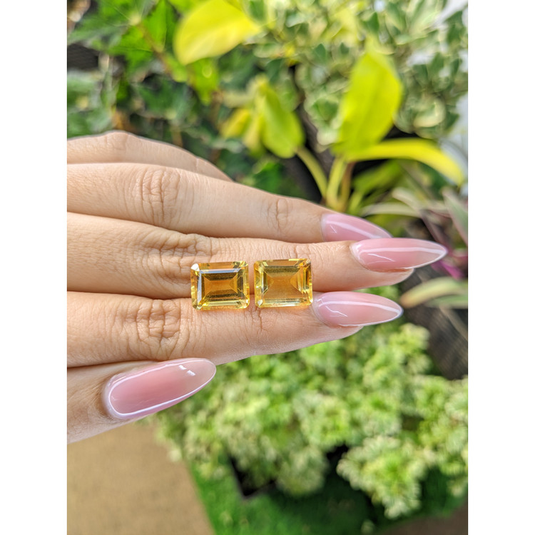 11.34 Ct.Tw. Citrine Pair from Brazil