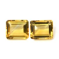 10.76 Ct.Tw.Total Carat Weight Citrine Pair from Brazil Video