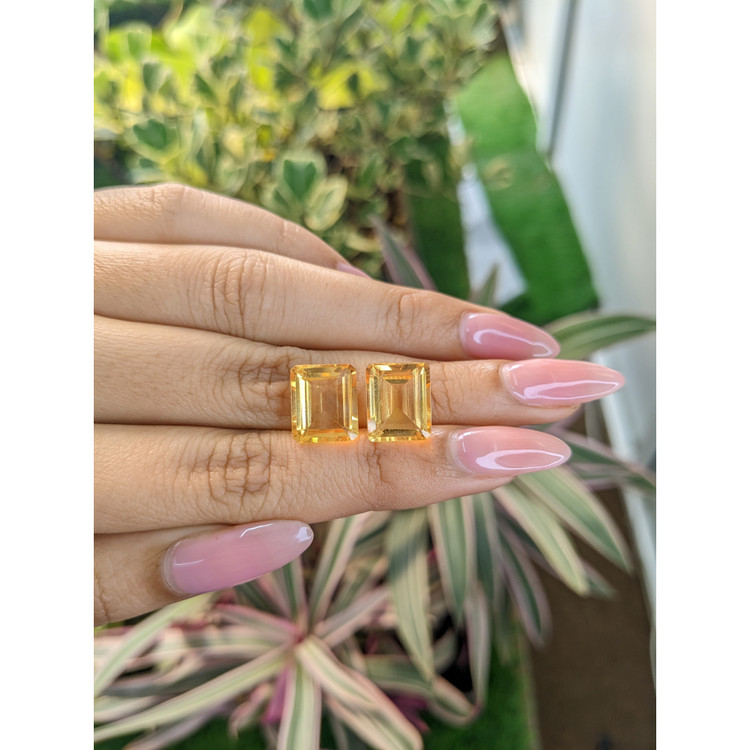 10.76 Ct.Tw. Citrine Pair from Brazil