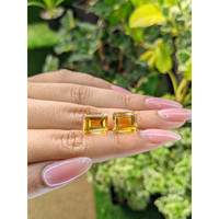 10.78 Ct.Tw.Total Carat Weight Citrine Pair from Brazil Life Style