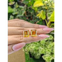 10.78&nbsp;Ct.Tw.Total Carat Weight Citrine Pair from Brazil Life Style