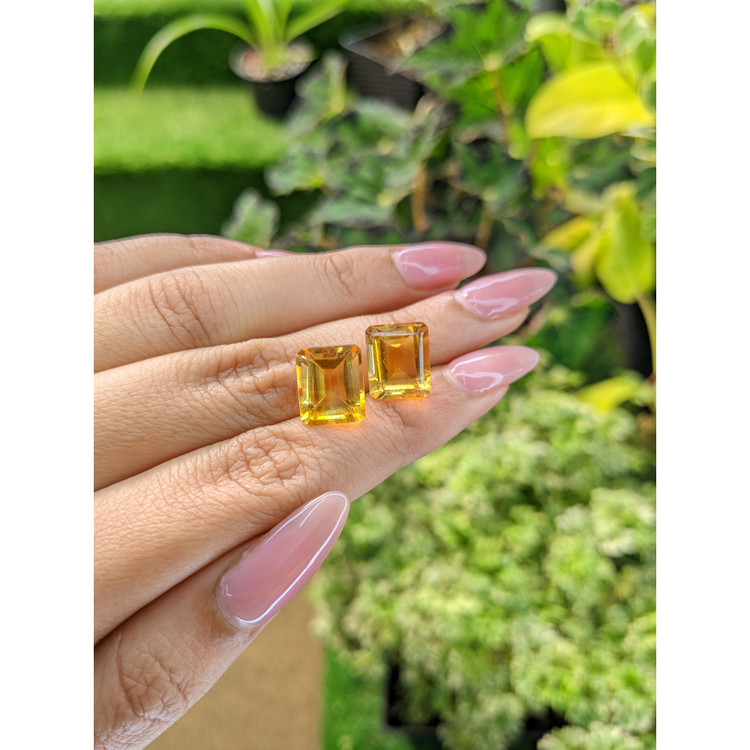 10.78 Ct.Tw. Citrine Pair from Brazil