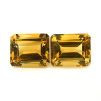11.27 Ct.Tw.Total Carat Weight Citrine Pair from Brazil Video