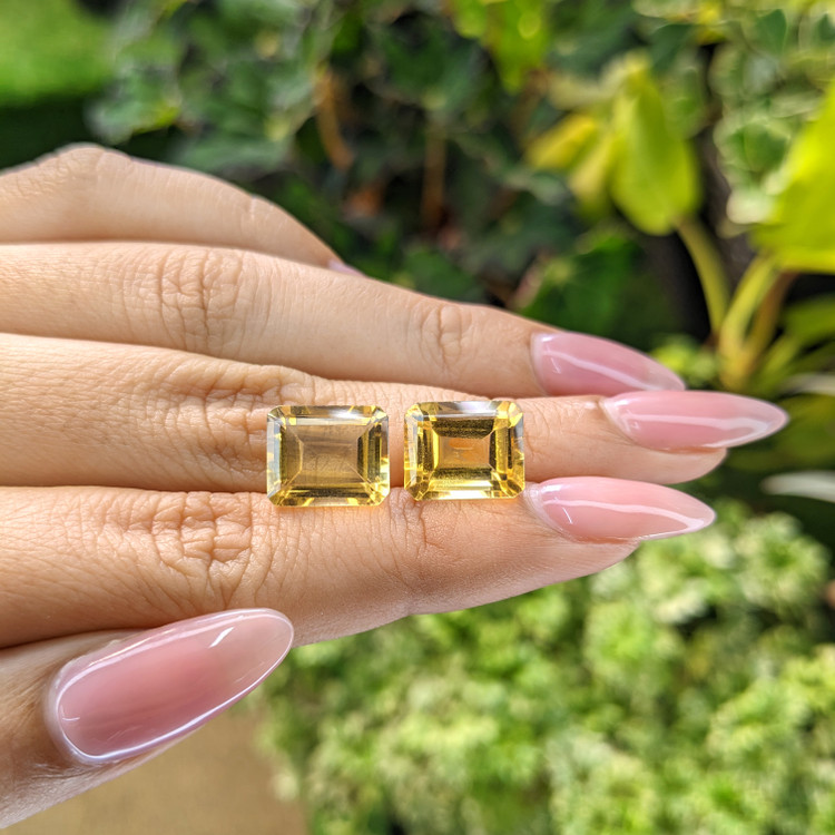 10.66 Ct.Tw. Citrine Pair from Brazil