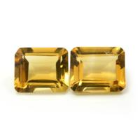 9.86 Ct.Tw.Total Carat Weight Citrine Pair from Brazil Video