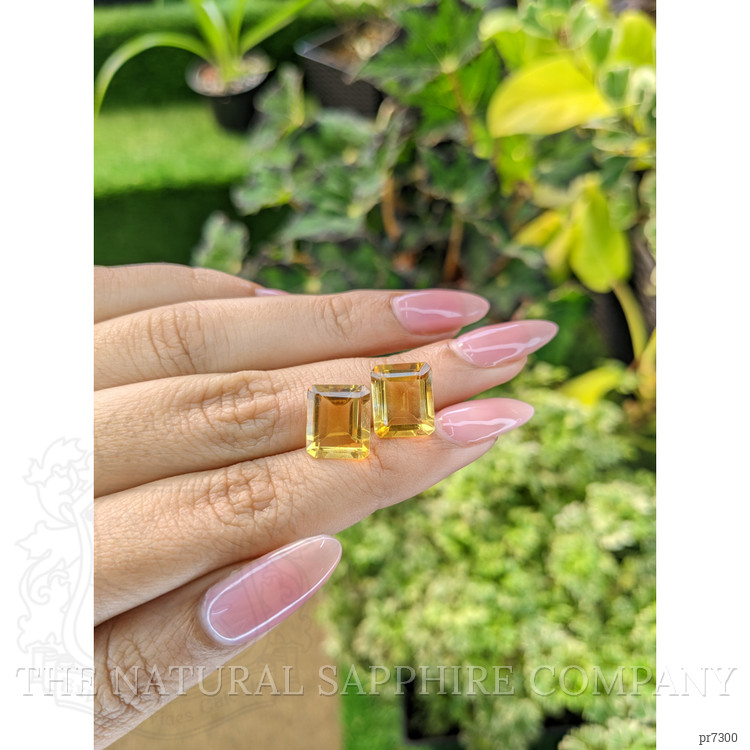 9.86 Ct.Tw. Citrine Pair from Brazil