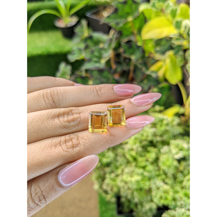 9.86 Ct.Tw. Citrine Pair from Brazil