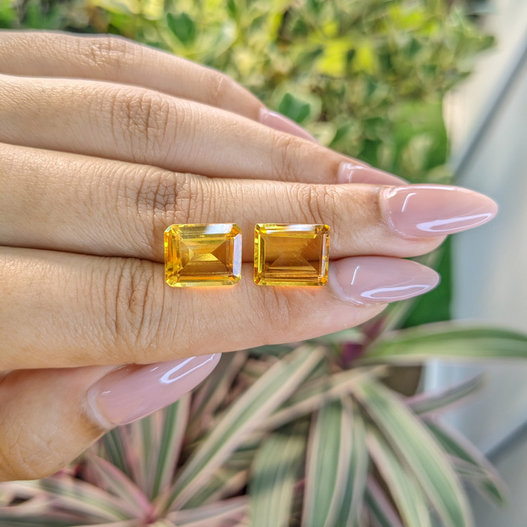 9.41 Ct.Tw. Citrine Pair from Brazil