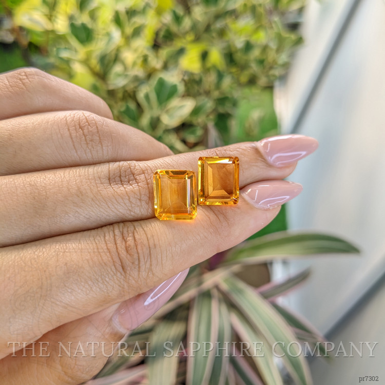 9.41 Ct.Tw. Citrine Pair from Brazil