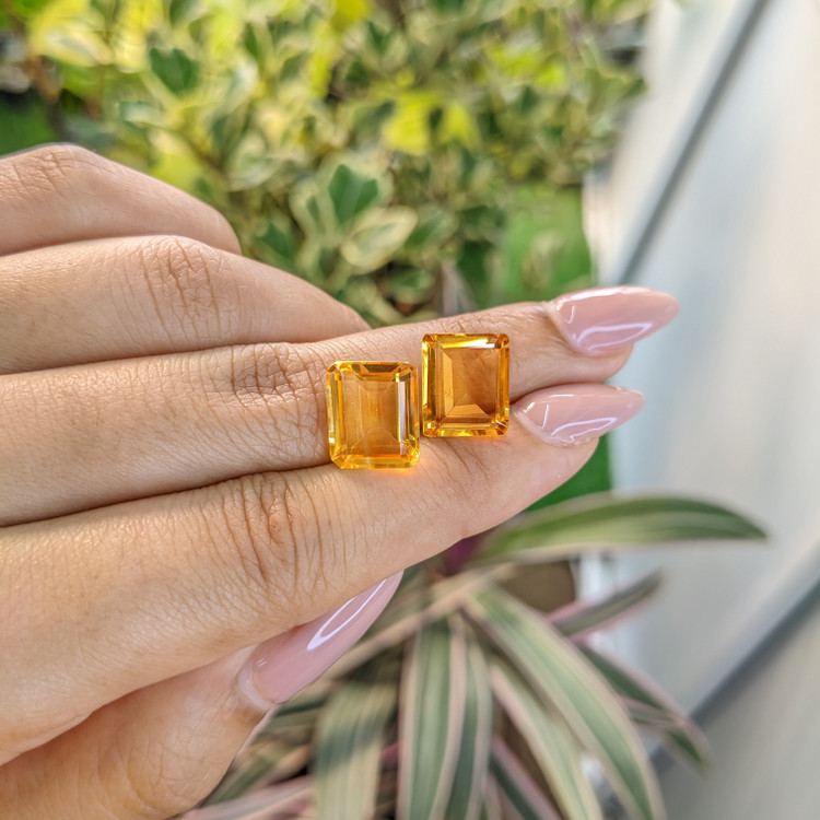 9.41 Ct.Tw. Citrine Pair from Brazil