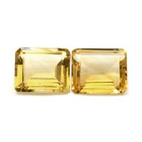9.72 Ct.Tw.Total Carat Weight Citrine Pair from Brazil Video